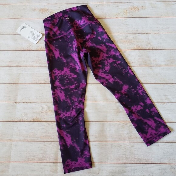 Lululemon Wunder Under Crop II Breezie Regal Plum Leggings Yoga Outdoor Athletic - Picture 7 of 11